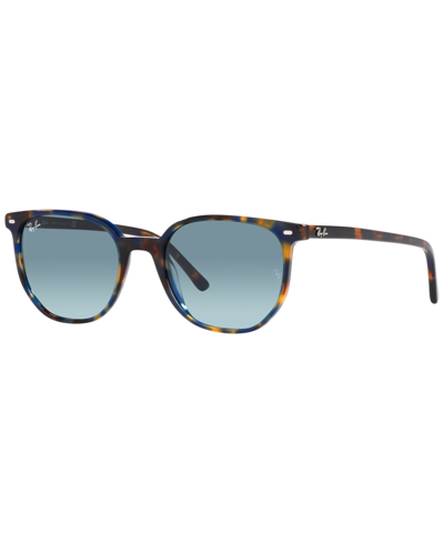 Shop Ray Ban Unisex Sunglasses, Rb2197 Elliot 52 In Yellow And Blue Havana