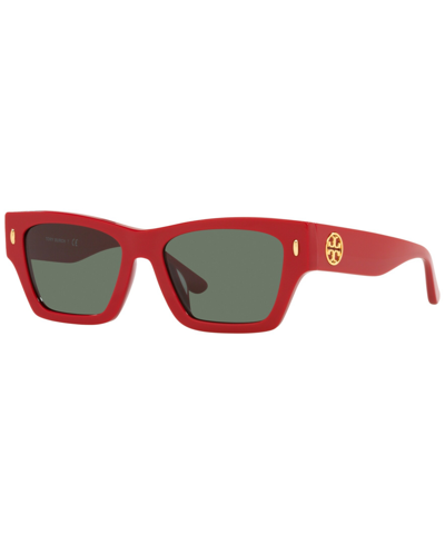 Shop Tory Burch Women's Sunglasses, Ty7169u In Tory Red