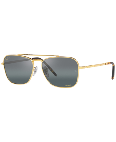 Shop Ray Ban Unisex Polarized Sunglasses, Rb3636 New Caravan In Legend Gold-tone
