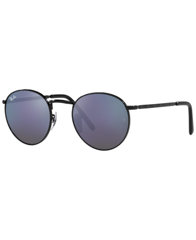 Shop Ray Ban Unisex Sunglasses, Rb3637 New Round 50 In Black