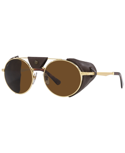 Shop Persol Unisex Polarized Sunglasses, Po2496sz 52 In Gold-tone