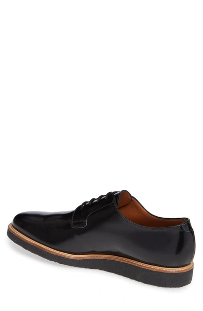 Shop Common Projects Plain Toe Derby In Black Shine