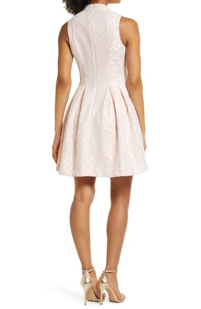 Shop Vince Camuto Boded Lace Sleeveless Fit & Flare Dress In Blush