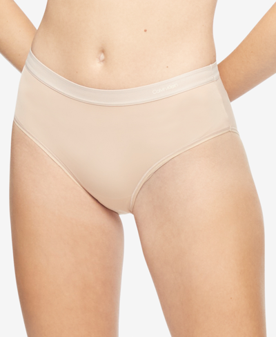 Shop Calvin Klein Women's Second Skin Hipster Underwear In Bare