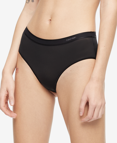 Shop Calvin Klein Women's Second Skin Hipster Underwear In Black