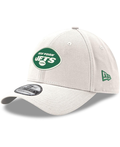 New Era Men's White New York Jets Iced Ii 39thirty Flex Hat In White