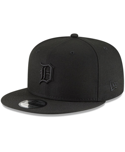 Shop New Era Men's Detroit Tigers Black On Black 9fifty Snapback Hat