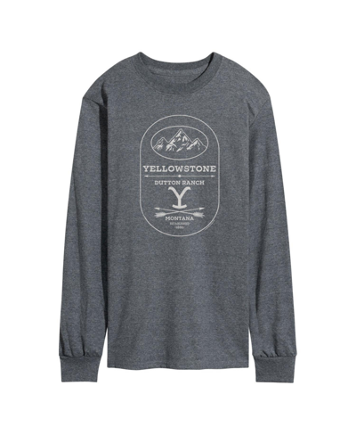 Shop Airwaves Men's Yellowstone Mountain Arrows Long Sleeve T-shirt In Gray