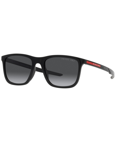 Shop Prada Men's Polarized Sunglasses, Ps 10ws In Black