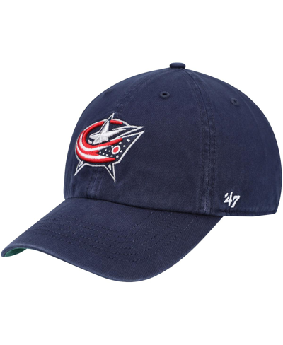 Shop 47 Brand Men's Navy Columbus Blue Jackets Team Franchise Fitted Hat