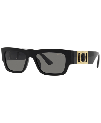 Shop Versace Men's Polarized Sunglasses, Ve4416u In Black