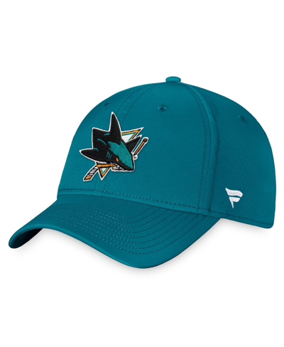 Shop Fanatics Men's Teal San Jose Sharks Core Primary Logo Flex Hat