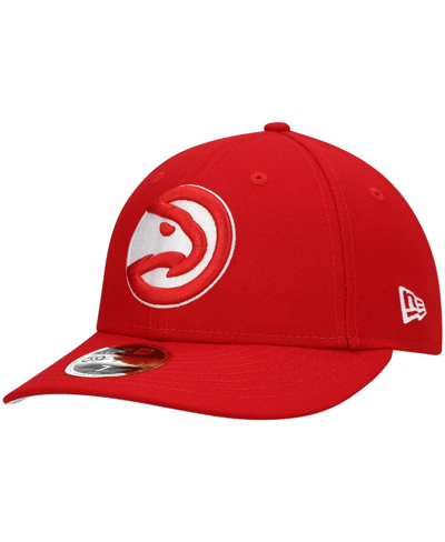 Shop New Era Men's Red Atlanta Hawks Team Low Profile 59fifty Fitted Hat