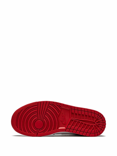 Shop Jordan Air  1 Mid "metallic Red" Sneakers In White
