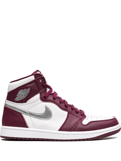 Shop Jordan Air  1 Retro High "bordeaux" Sneakers In Red