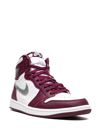 Shop Jordan Air  1 Retro High "bordeaux" Sneakers In Red