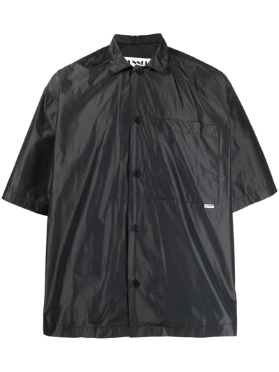 Shop Sunnei Boxy Short-sleeve Shirt In Grey