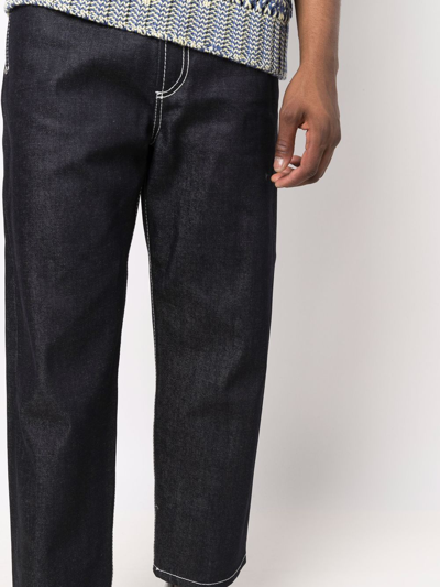 Shop Sunnei Bellidentro Wide-leg Jeans In Blue