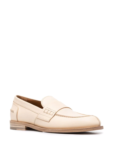 Shop Buttero Shark Tooth-tongue Loafers In Nude
