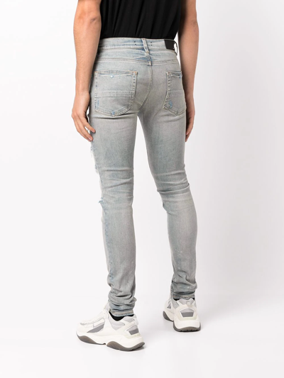Amiri Mx1 Distressed Skinny Jeans In Blue