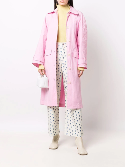 Baum Und Pferdgarten Denelia Cotton-blend Trench Coat In Rosa