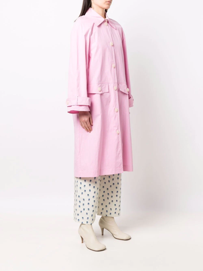 Baum Und Pferdgarten Denelia Cotton-blend Trench Coat In Rosa