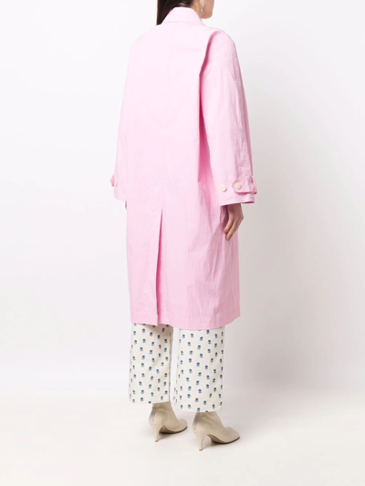 Baum Und Pferdgarten Denelia Cotton-blend Trench Coat In Rosa