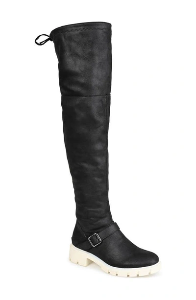 Shop Journee Collection Salisa Tall Buckled Boot In Black