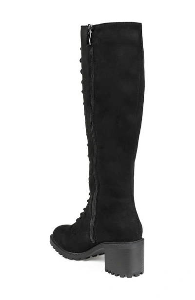 Journee Collection Jenicca Lace-up Tall Boot In Black