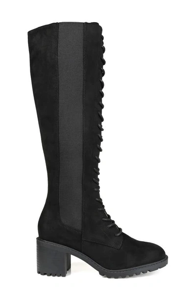 Journee Collection Jenicca Lace-up Tall Boot In Black