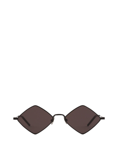 Shop Saint Laurent Eyewear Irregular Frame Sunglasses In Black