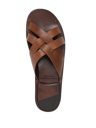 Shop Officine Creative Crossover-strap Sandals In Braun