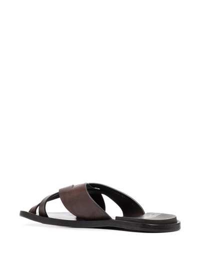 Officine Creative Leather Kontraire Sandals In Braun