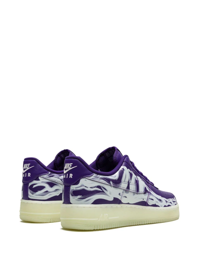 Shop Nike Air Force 1 Low '07 Qs "purple Skeleton Halloween" Sneakers