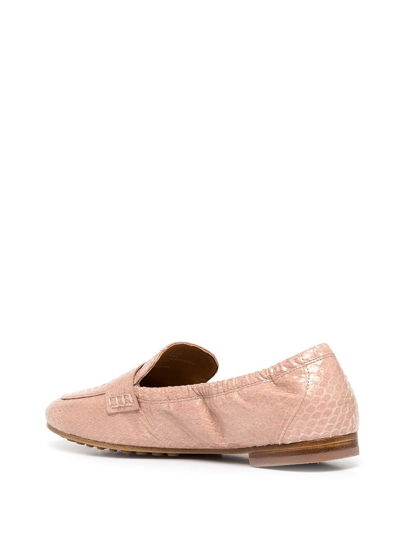 Shop Tory Burch Logo-plaque Detail Loafers In Pink
