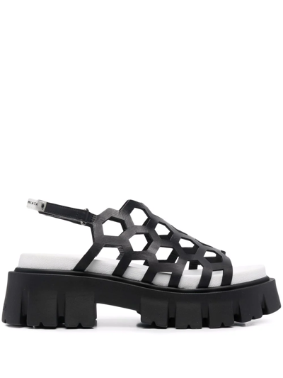 Shop Premiata Cut-out Detail Sandals In Black