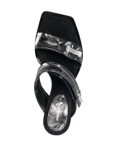 Shop Premiata Tie-dye Mule Sandals In Black