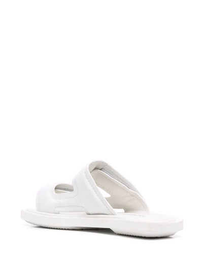 Shop Premiata Double-strap Leather Sandals In White