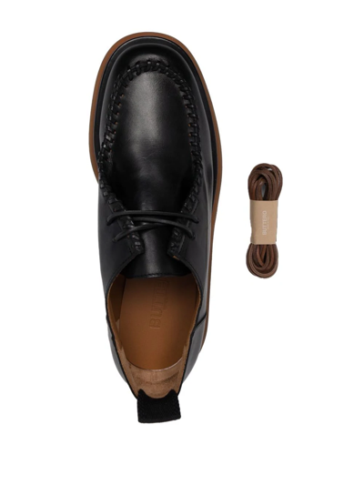 Buttero Leather Derby Shoes In Schwarz | ModeSens