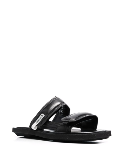 Shop Premiata Side Logo-patch Sandals In Black