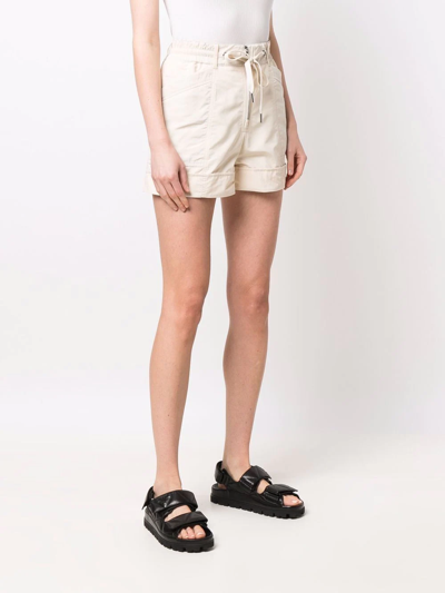 Shop Moncler Tie-waist Shorts In Nude