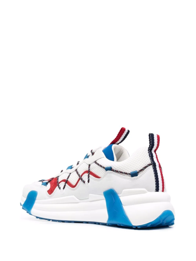 Shop Moncler Colour-block Low-top Sneakers In Weiss