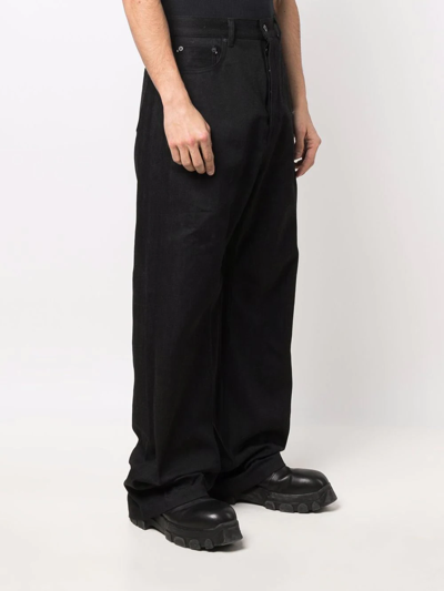 Shop Rick Owens High-waisted Wide-leg Trousers In Schwarz