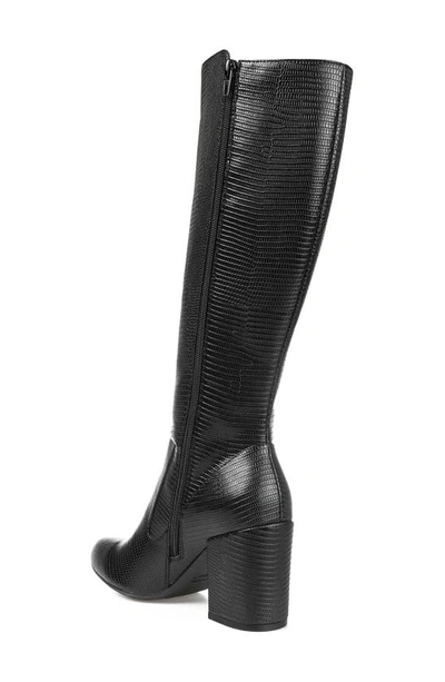 Journee Collection Tavia Embossd Tall Boot In Black