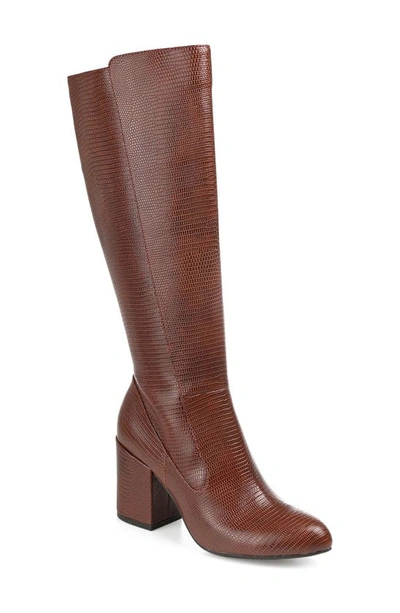 Journee Collection Women's Tavia Wide Calf Knee High Boots In Brown