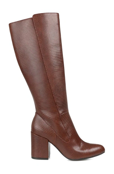 Journee Collection Women's Tavia Wide Calf Knee High Boots In Brown