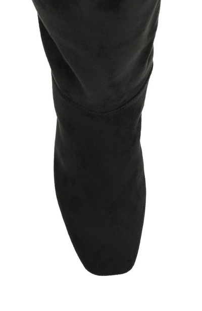 Journee Collection Elisabeth Croc Embossed Tall Boot In Black
