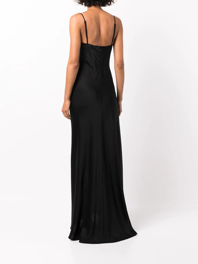 Simkhai Finley Crepe Satin Gown In Black