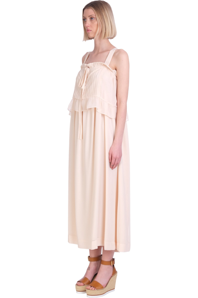 Shop See By Chloé Dress In Beige Polyester