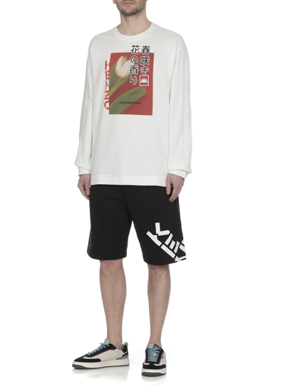 Shop Kenzo Graphic Print Sweatshirt In Off White